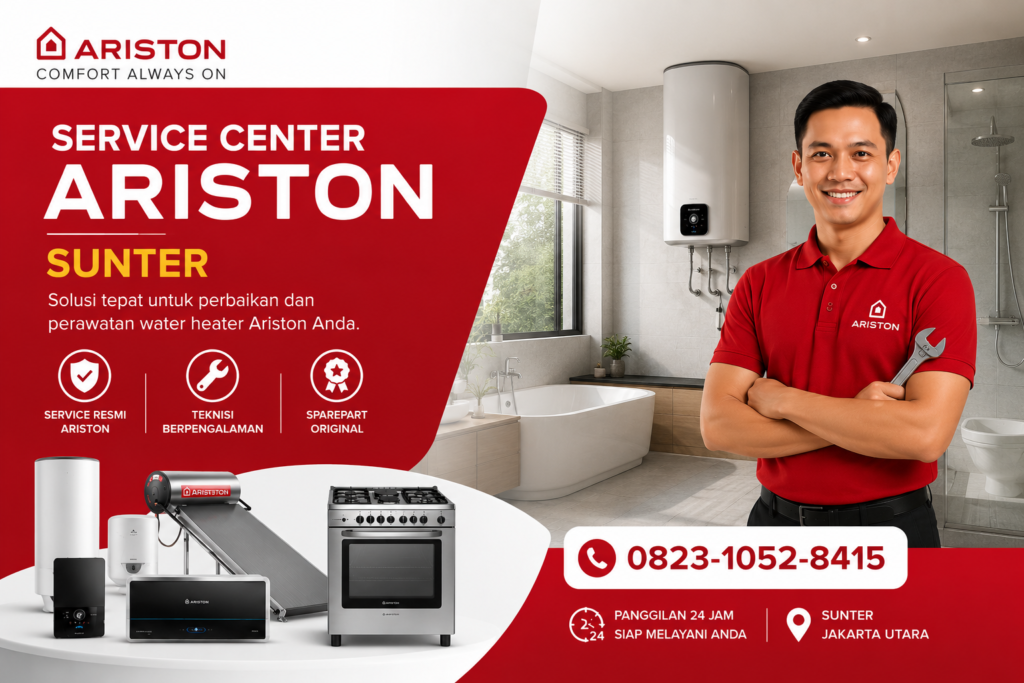 Service Center Ariston Sunter melayani service water heater, kompor, oven, dan cooker hood Ariston. Home service oleh teknisi berpengalaman dengan respon cepat.